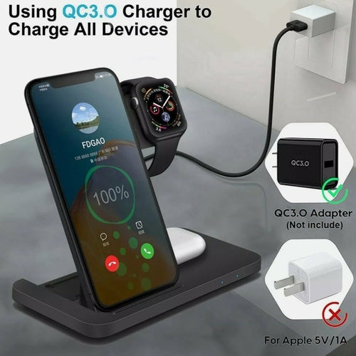 3 in1 Wireless Foldable Charging Station